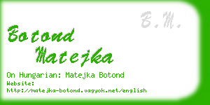 botond matejka business card